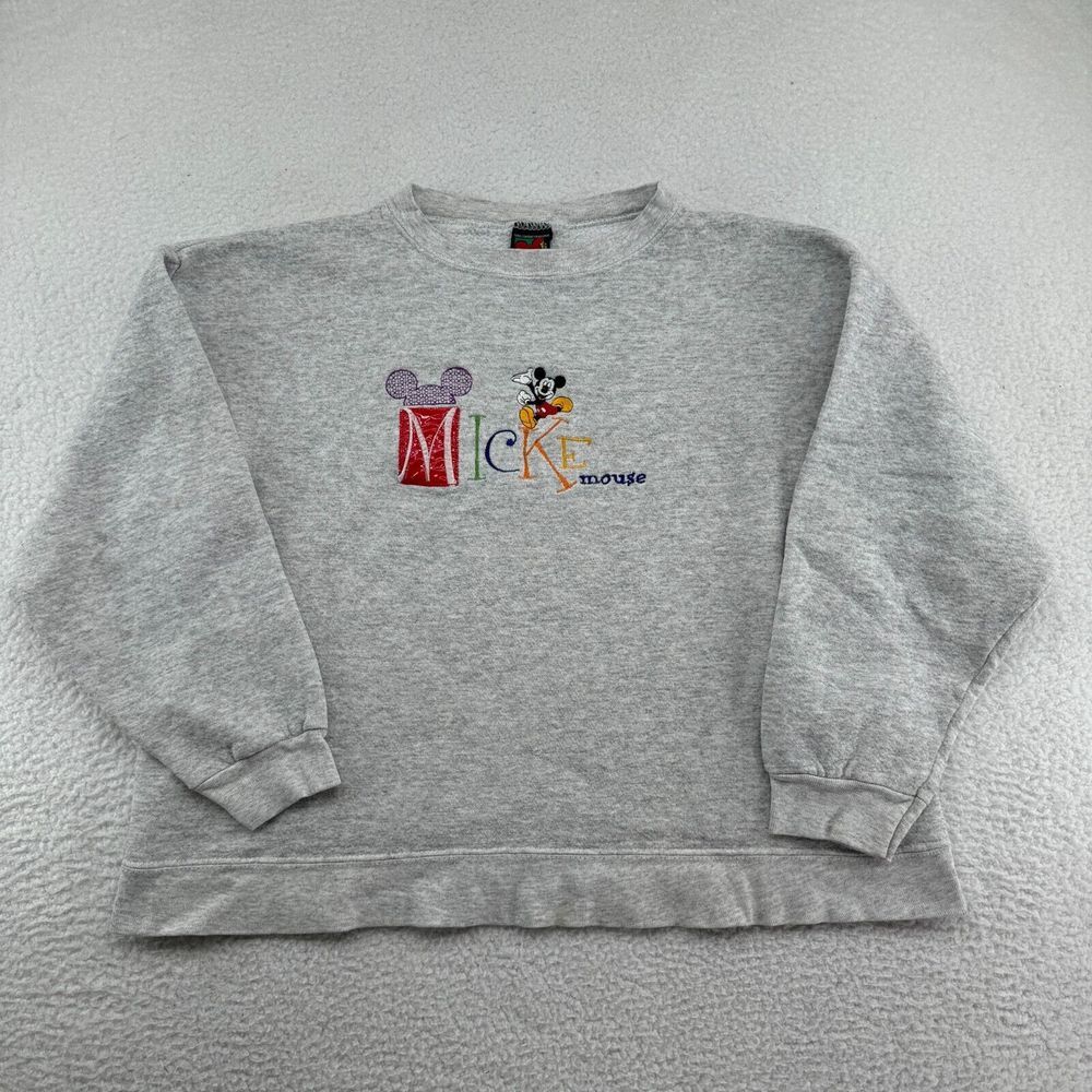VTG Mickey Unlimited Sweatshirt (Misprint) Womens Medium Gray Crewneck‎ USA *